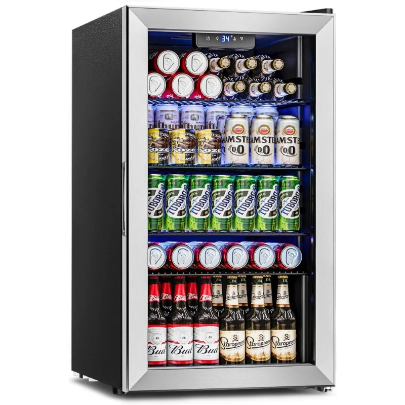 Wine Beer Fridge - Beverage Refrigerator Cooler - 126 Can