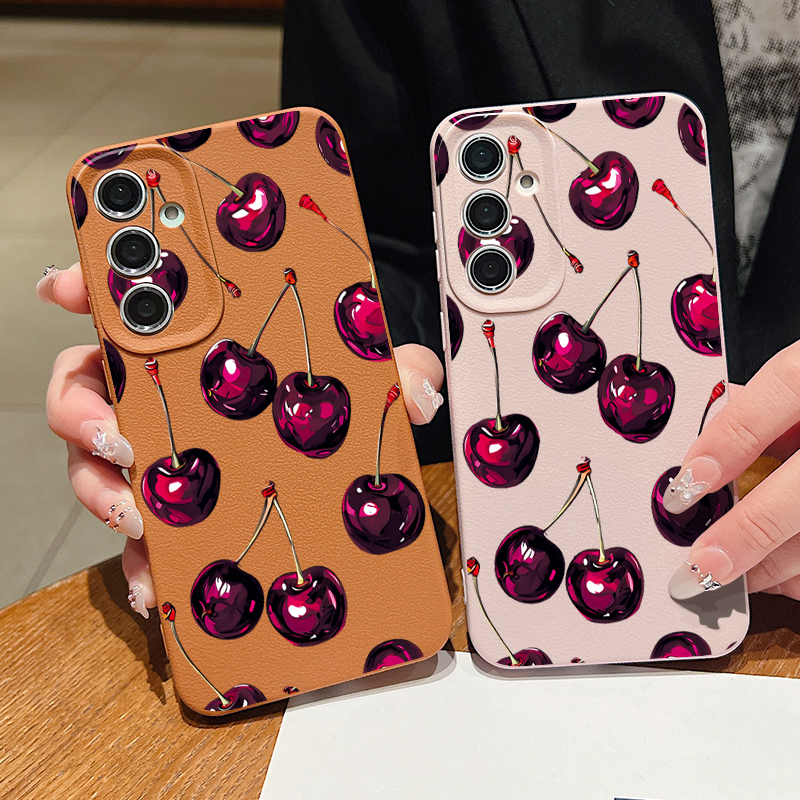 Wine & Beer Shop Photos - Wine Red Cherry Printed Phone Case