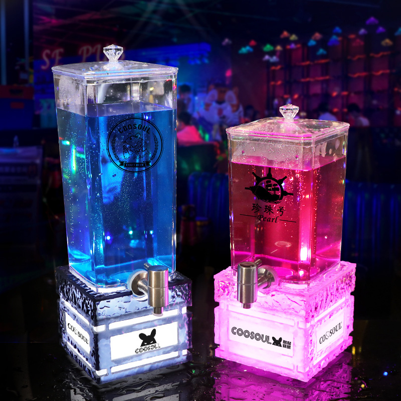 Wine Draft Beer - Bar illuminated beer keg with tap2L