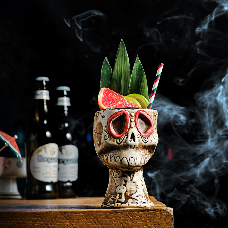 Halloween Skull Ceramic Mug -  - Wine Beer Mixed Drinks incelemesi ve fiyatı