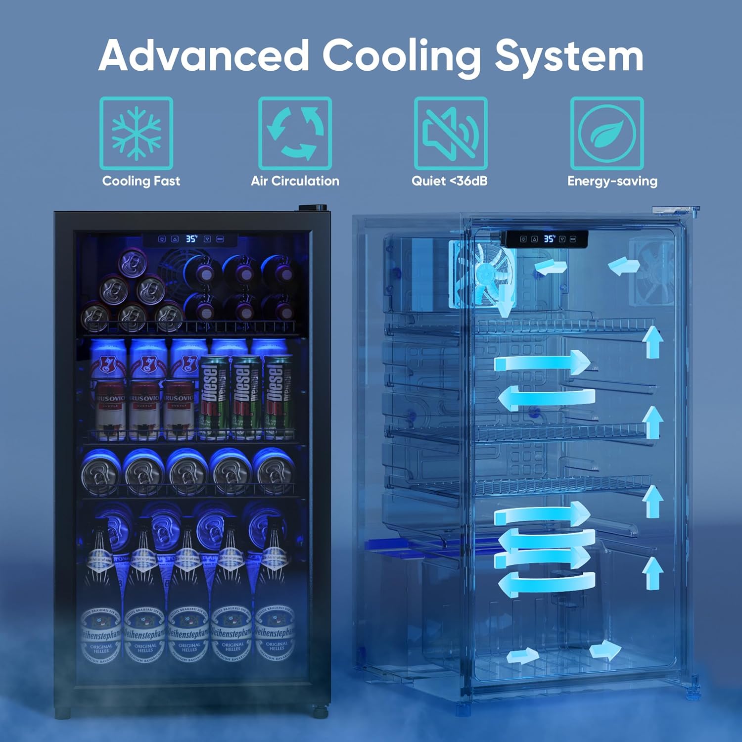 Mini Fridge with Glass Door, A - Wine Beer Fridge incelemesi ve fiyatı