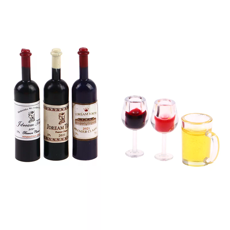 5Pcs 1:12 Dollhouse Miniature  - Wine Beer Europe incelemesi ve fiyatı