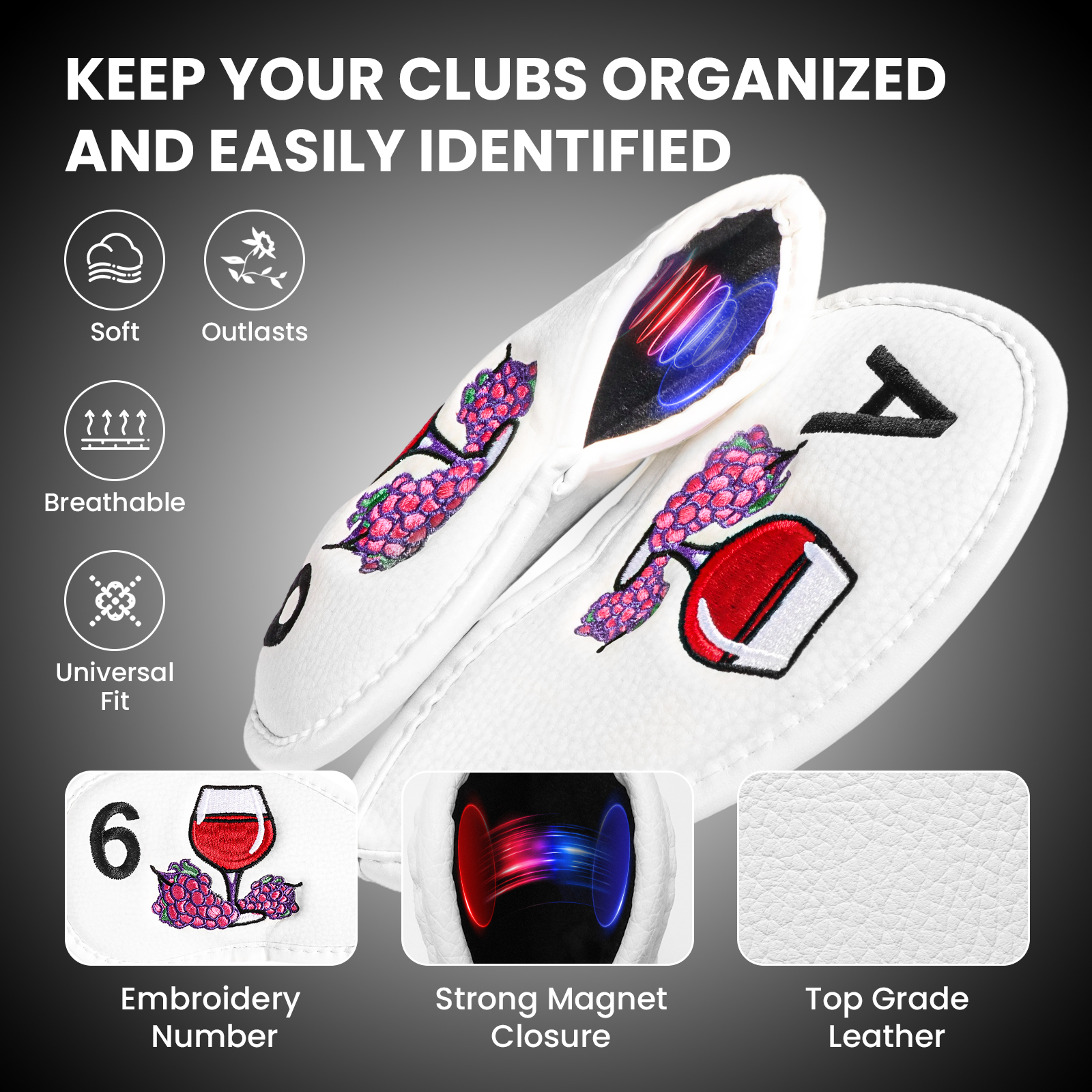 Magnetic Golf Club Head Covers - Wine & Beer Shop Photos incelemesi ve fiyatı