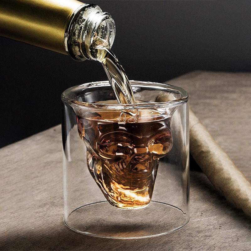 Creative Glass Skull Beer Mug  - Wine To Beer To Liquor incelemesi ve fiyatı