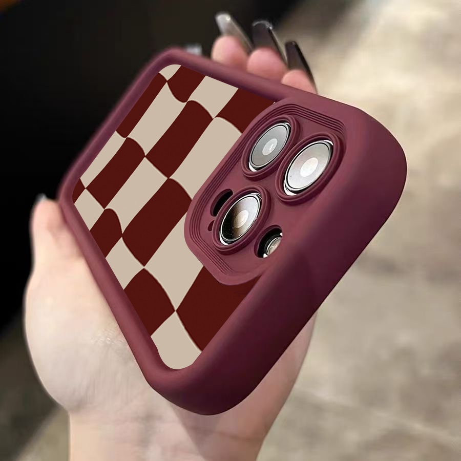Wine Red Deform Grid Pattern P - Wine & Beer Shop Photos incelemesi ve fiyatı