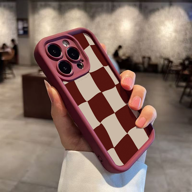 Wine Red Deform Grid Pattern P - Wine & Beer Shop Photos incelemesi ve fiyatı