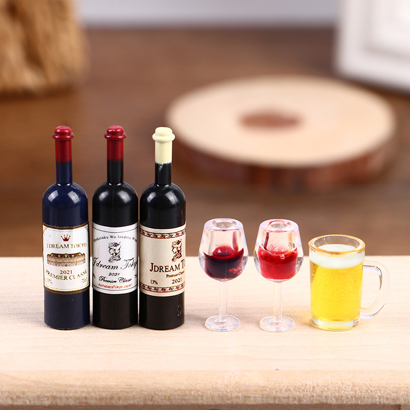 5Pcs 1:12 Dollhouse Miniature  - Wine Beer Europe incelemesi ve fiyatı
