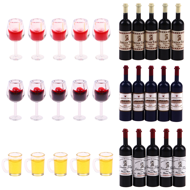 5Pcs 1:12 Dollhouse Miniature  - Wine Beer Europe incelemesi ve fiyatı