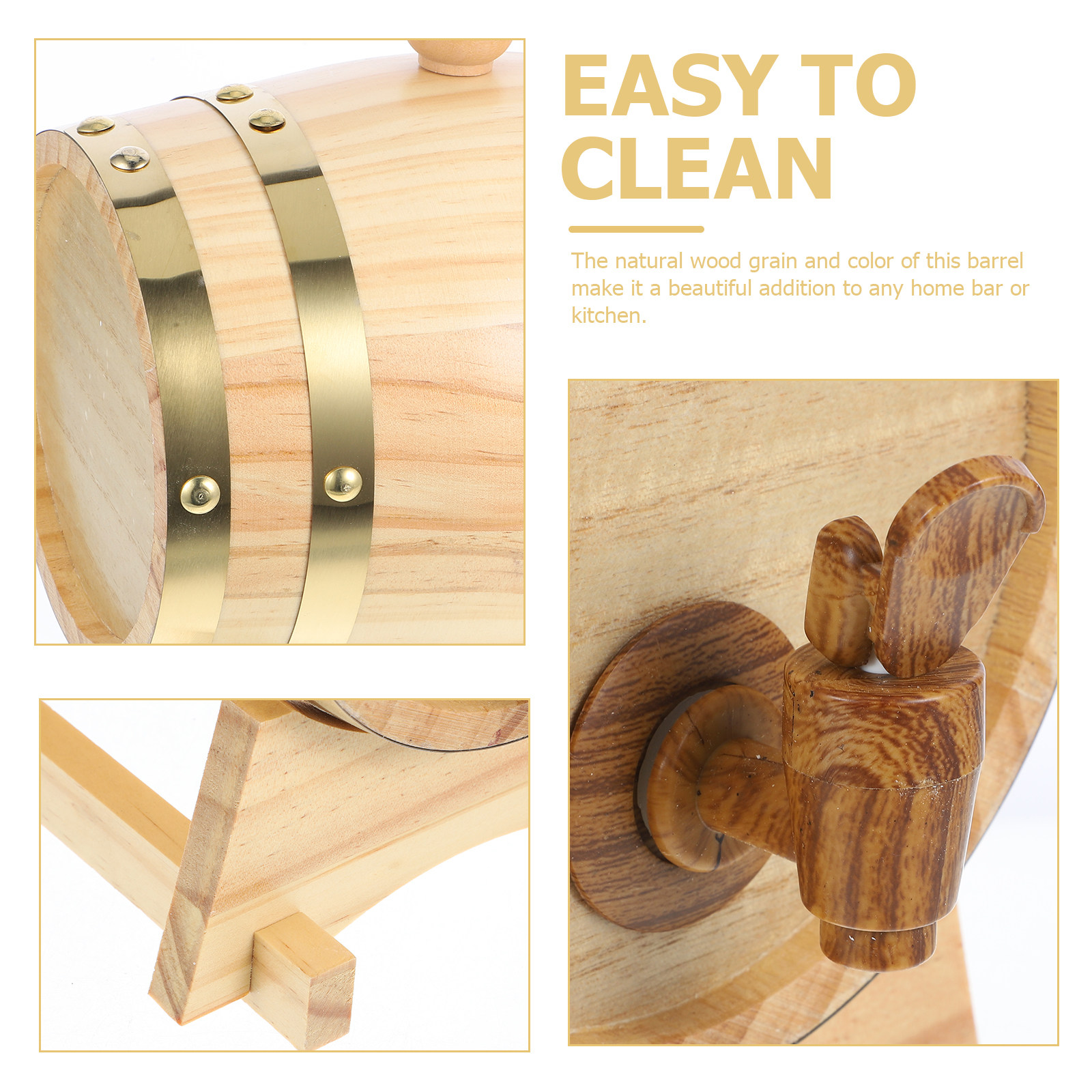 1Set Solid Wood Wine Barrel fo - Wine In Beer Store incelemesi ve fiyatı