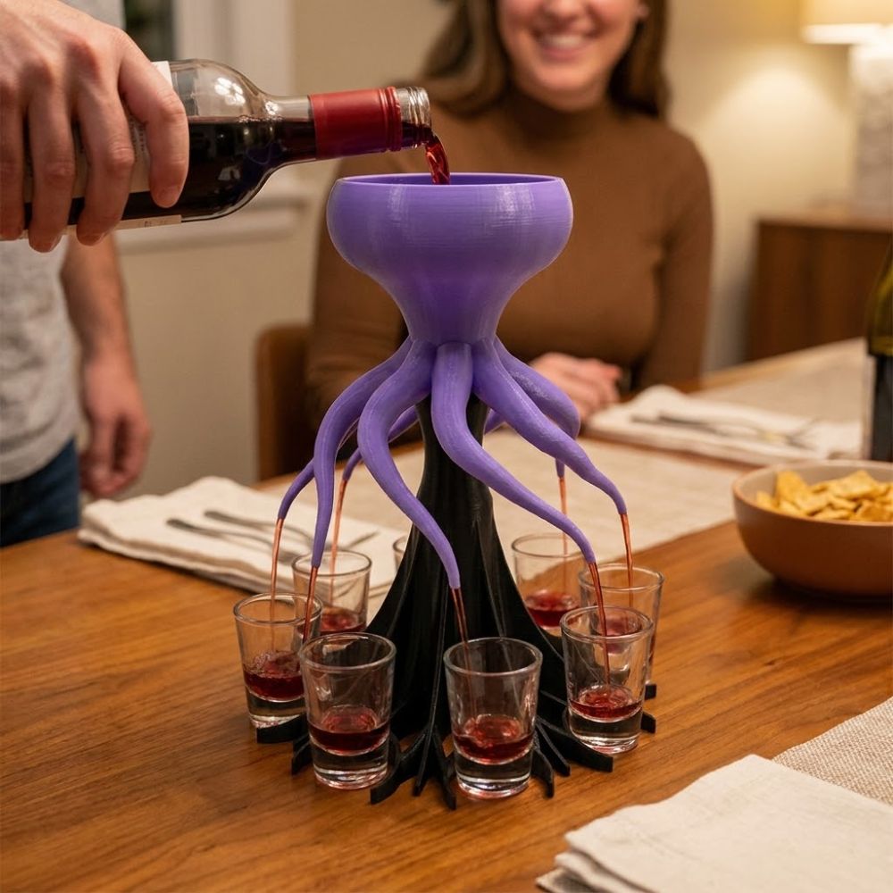 8 Holes 3D Printing Wine Distr - Wine To Beer To Liquor incelemesi ve fiyatı