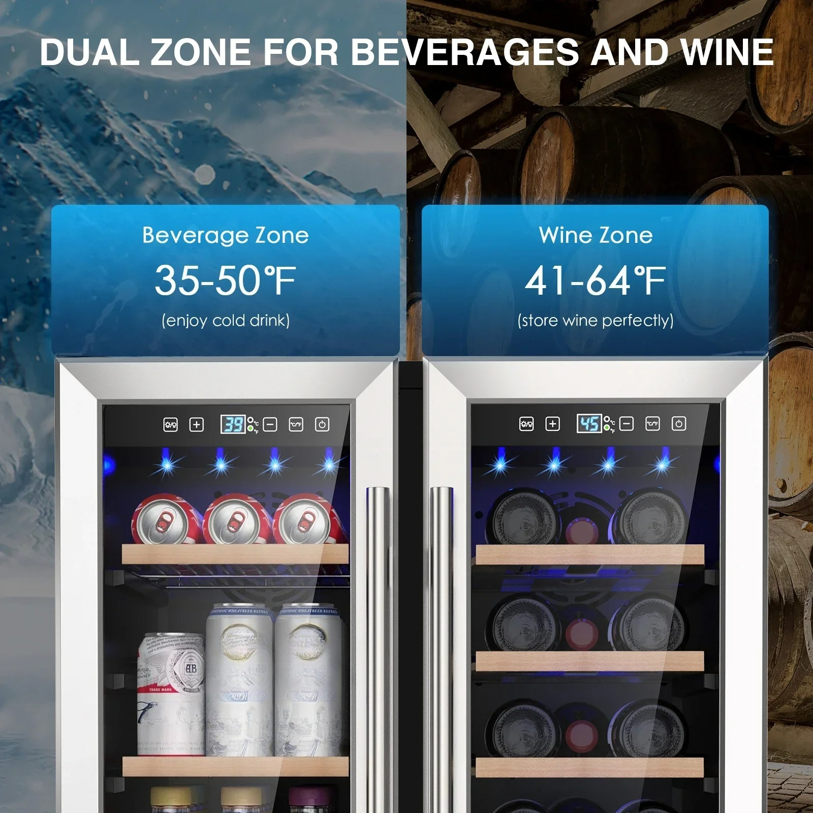 Wine and Beverage Refrigerator - Wine Beer Dual Zone incelemesi ve fiyatı