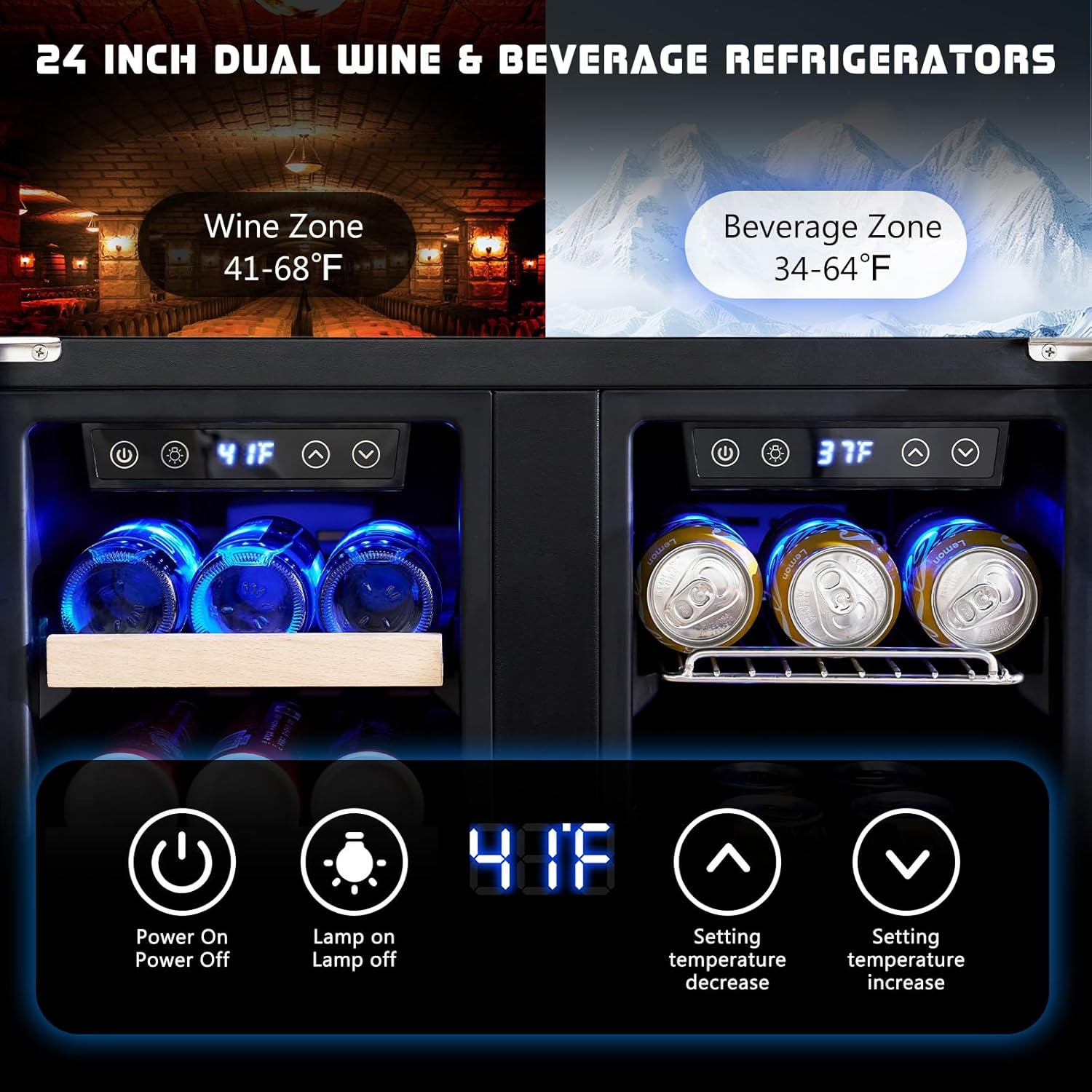 24-Inch Dual Zone Beverage Coo - Wine Beer Dual Zone incelemesi ve fiyatı