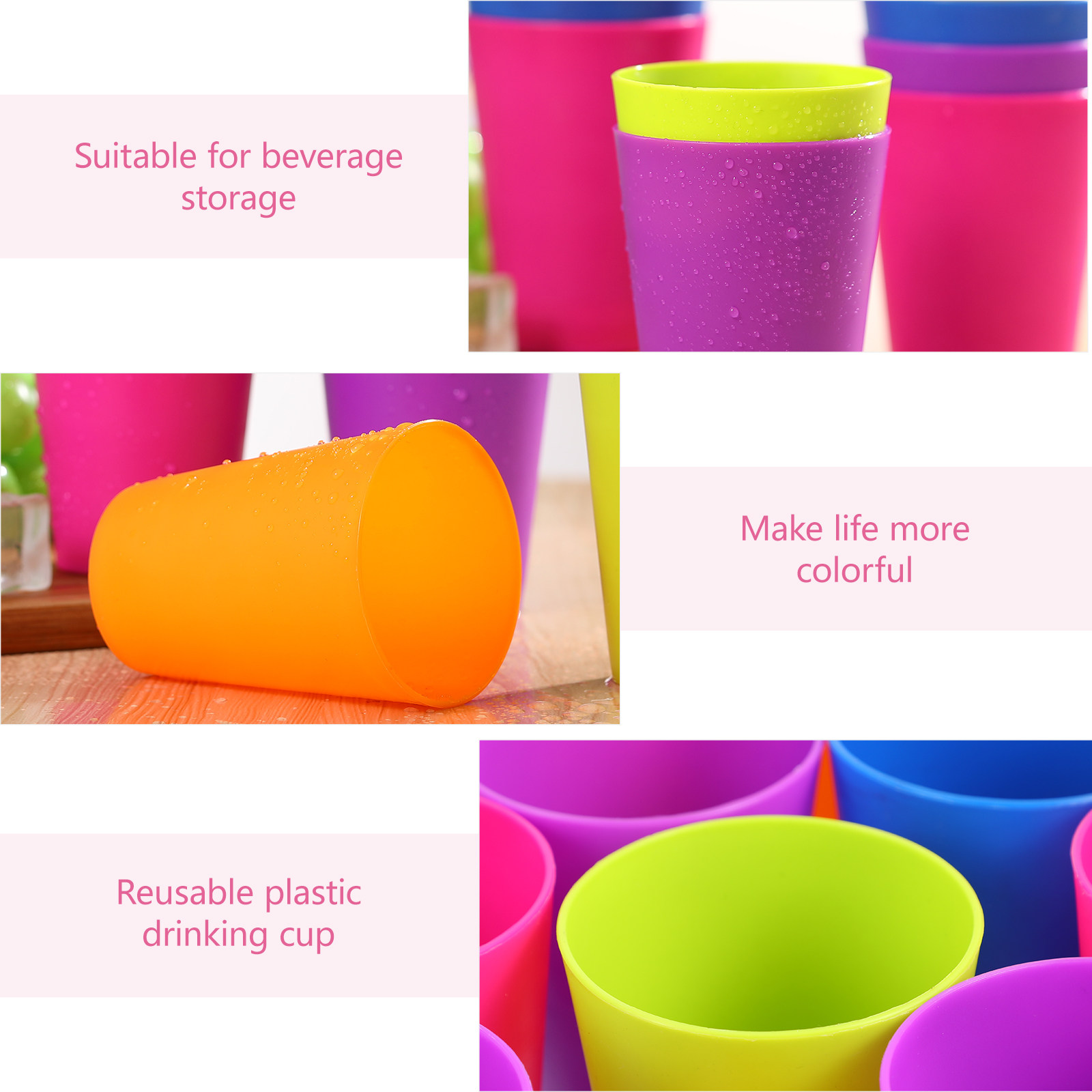 15Pcs Mixed Color Plastic Drin - Wine Beer Mixed Drinks incelemesi ve fiyatı
