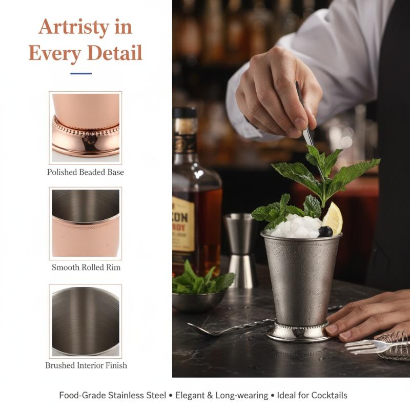 Stainless Steel Mint Julep Mug - Wine Beer Mixed Drinks incelemesi ve fiyatı
