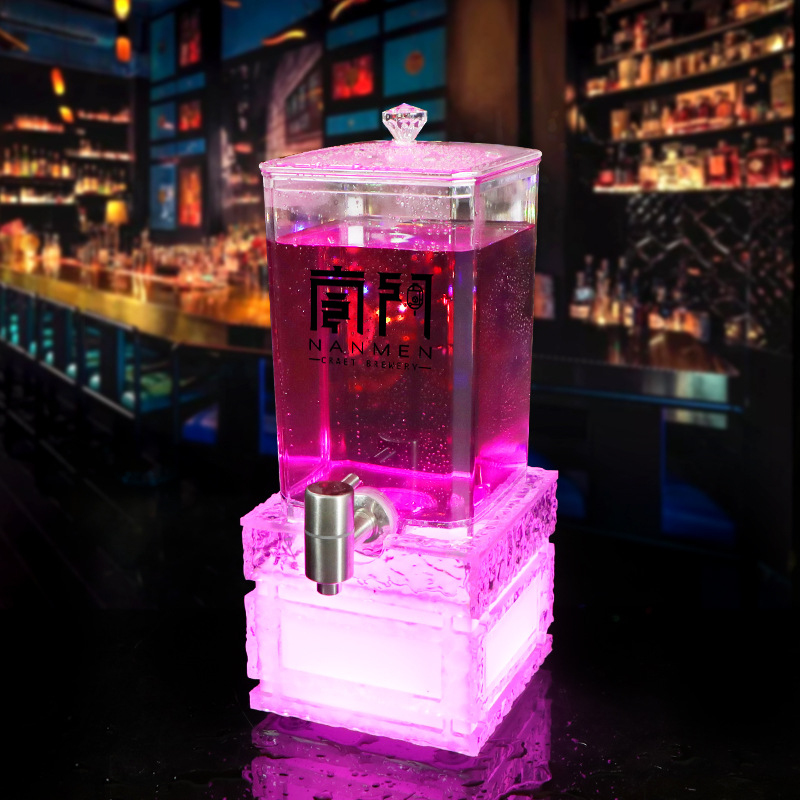 Bar illuminated beer keg with  - Wine Draft Beer incelemesi ve fiyatı