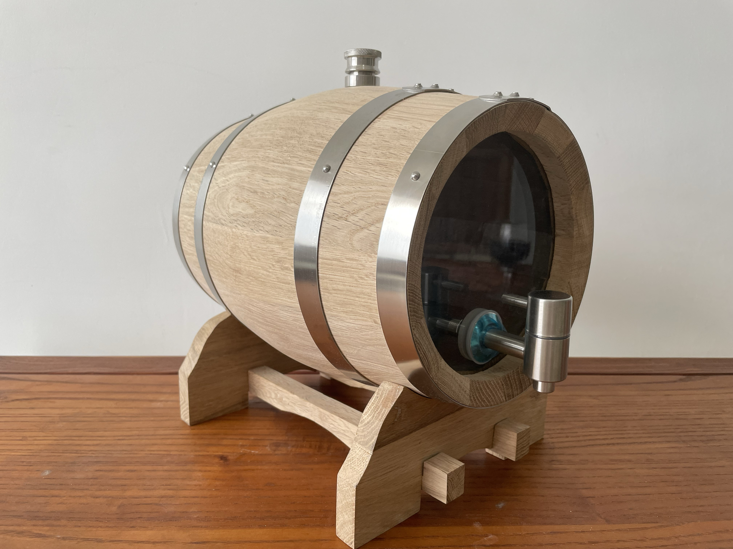 3L Double-sided Glass Wood Oak - Wine Draft Beer incelemesi ve fiyatı