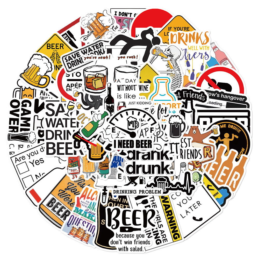 10/30/52PCS Funny Alcoholism V - Wine Beer Fridge incelemesi ve fiyatı
