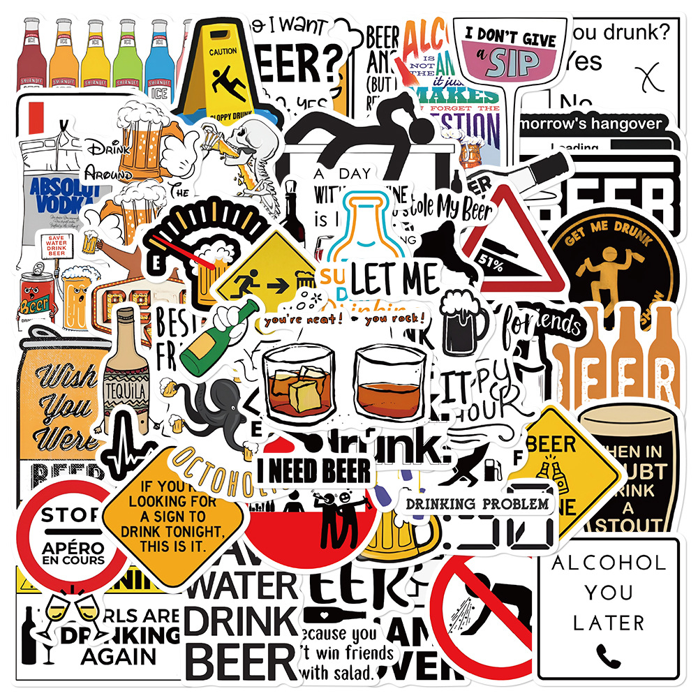 10/30/52PCS Funny Alcoholism V - Wine Beer Fridge incelemesi ve fiyatı