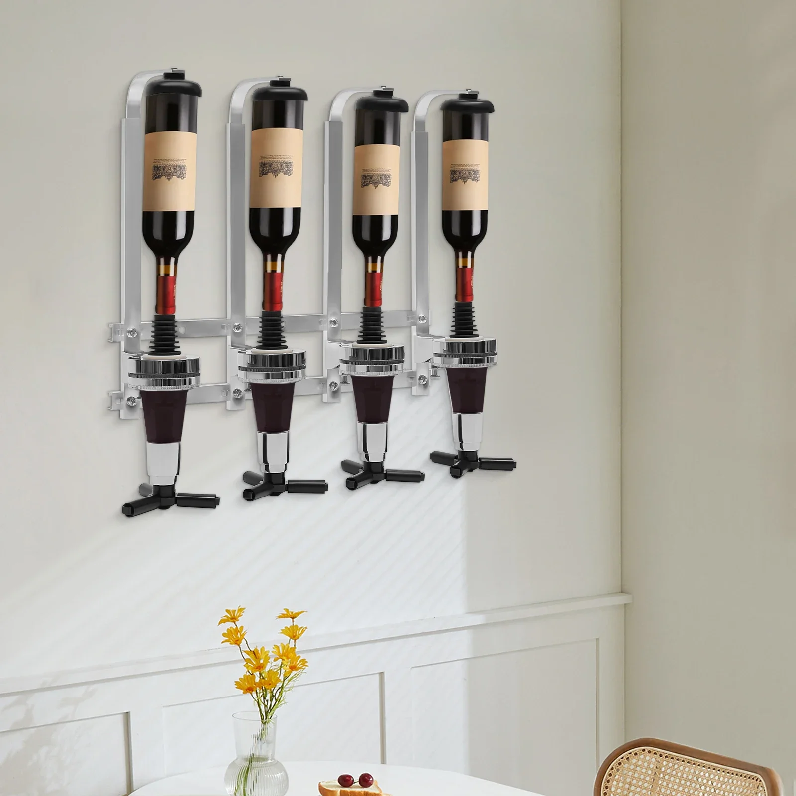 4-Bottle Wall Mount Liquor Dis - Wine To Beer To Liquor incelemesi ve fiyatı