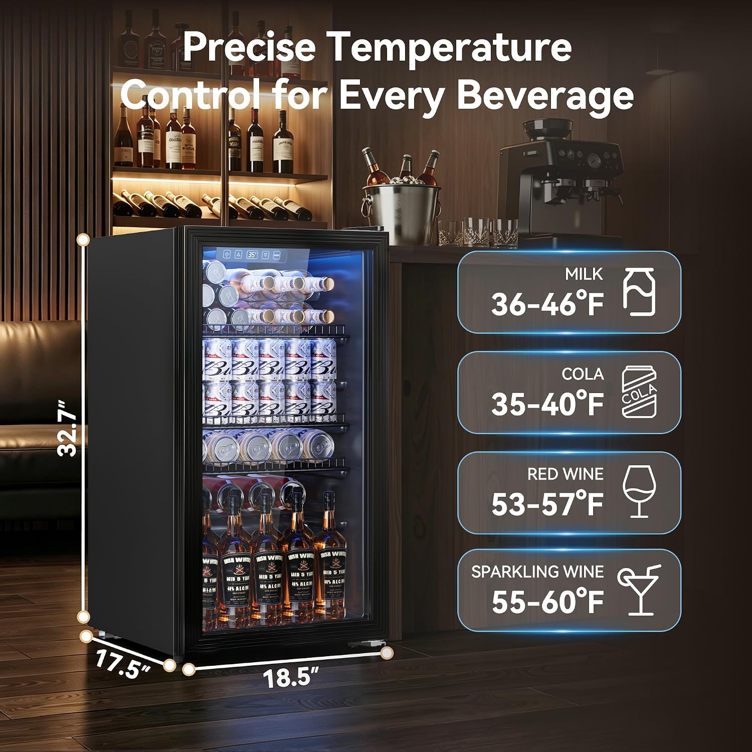Beverage Fridge, 130 Can Mini  - Wine Beer Fridge incelemesi ve fiyatı