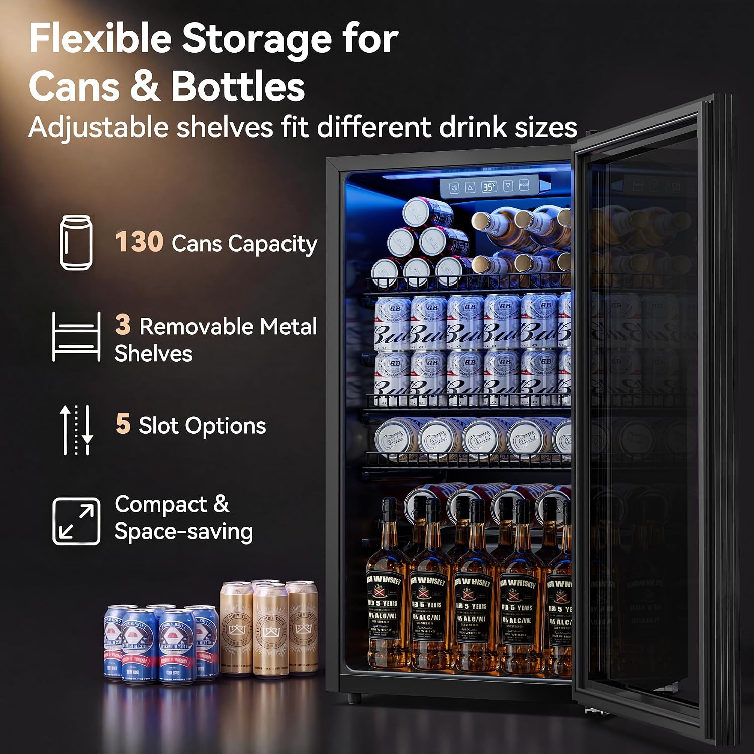 Beverage Fridge, 130 Can Mini  - Wine Beer Fridge incelemesi ve fiyatı